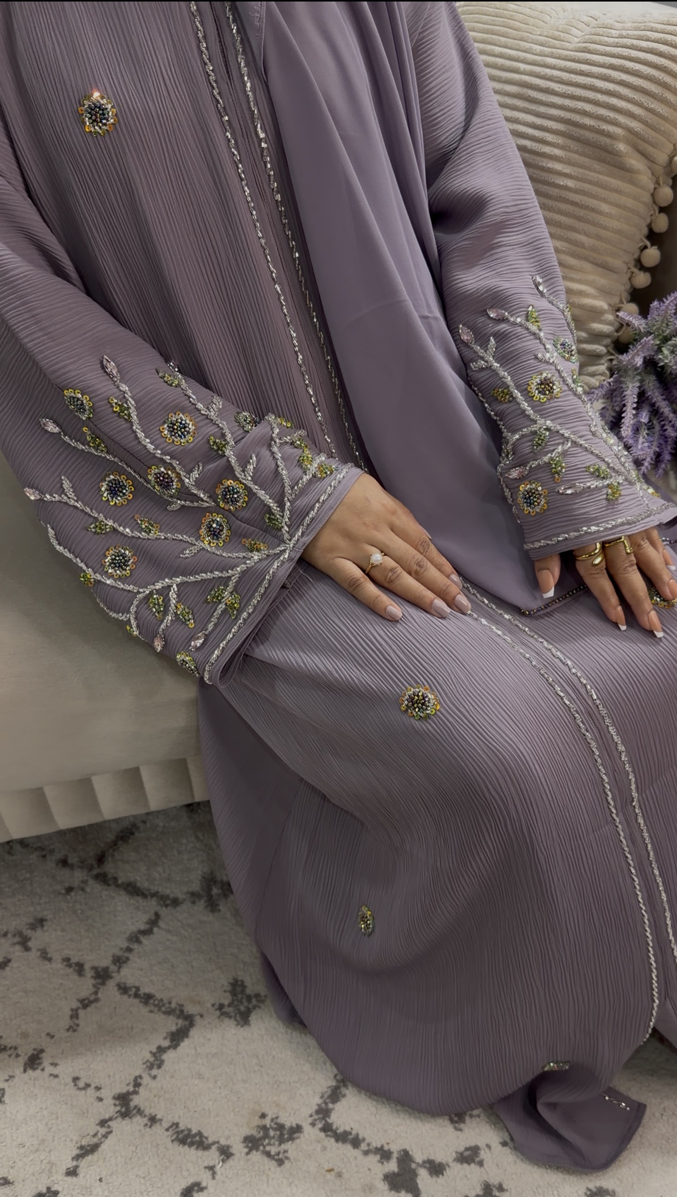 lavender abaya