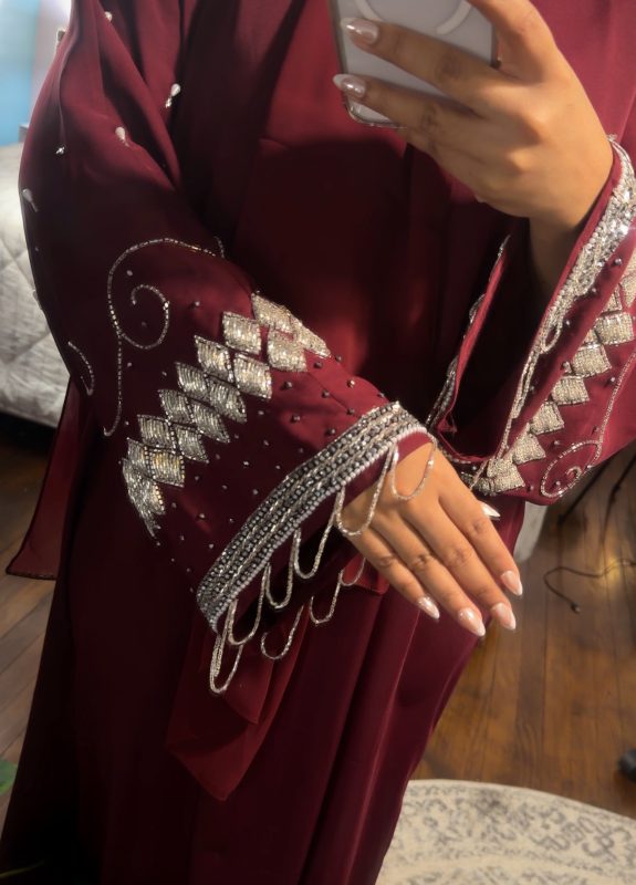 Burgundy Abaya
